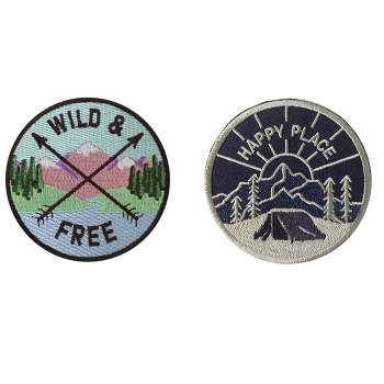 HEDi-Pack 2pk Self-Adhesive Polyester Hook & Loop Patch - Wild & Free and Happy Place