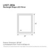 ACEPANO 36 in. H Rectangular Wall-Mounted Bathroom Vanity Mirror with Anti-Fog-Transparent - 4 of 4
