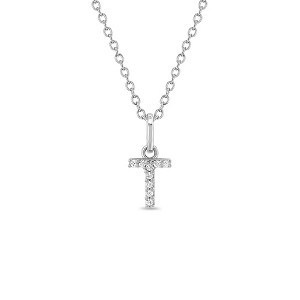 Girls' Cubic Zirconia Letter Sterling Silver Necklace - In Season Jewelry - 1 of 4