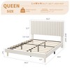 coucheta Upholstered Platform Velvet Bed Frame with Headboard,Strong Wooden Slats Support No Box Spring Needed Easy Assembly - 2 of 4