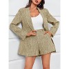 Imily Bela Women Tweed Blazer Shorts Set Double Breasted Business Suit - 3 of 4