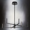 Urban Ambiance Luxury Cosmopolitan Indoor Chandelier,  8-3/4''H x 28-1/4"W x 28-1/4''D,  Matte Black Finish, UHP4823 - 3 of 4