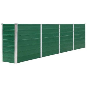 vidaXL Garden Raised Bed Galvanized Steel, Garden Planter for Flowers, Raised Flower Bed, Weather-resistant - 1 of 4