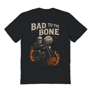Rerun Island Men Bad To The Bone Bike Short Sleeve Graphic Cotton T-Shirt - 1 of 4