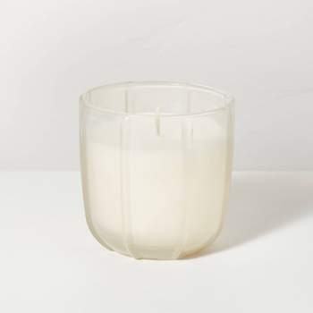 Tinted Glass Lavender & Birch Ribbed Jar Candle Light Gray - Hearth & Hand™ with Magnolia