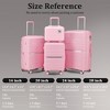 NAYSAYE Luggage Sets 4 Piece 14 20 24 28 PP Lightweight Durable Expandable Suitcase with TSA Lock Spinner Wheels Travel Set, Pink, 18.3"*10.8"*29" - 3 of 4