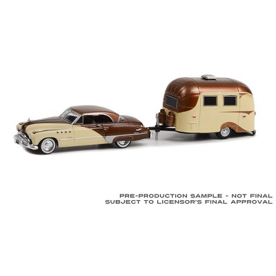 Greenlight Collectibles 1/64 1949 Buick Roadmaster Hardtop with Airstream Bambi Camper Hitch & Tow Series 26 32260-A