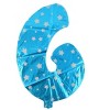 Unique Bargains Foil Number 6 Shape Balloon Party Birthday Wedding Festival Decor Blue 16" - 2 of 3