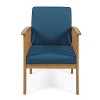 Set of 2 Outside Club Chair Water Resistant Fabric with Acacia Wood-Christopher Knight Home - 4 of 4