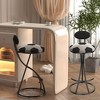 KTMBDW Counter Height Bar Stools Set of 2, 28 inch Velvet Upholstered Barstools with Backs, Kitchen Stools with Metal Legs, Bar Chairs - 4 of 4
