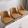 Bekrvio Bar Stools Set of 3, 26” Counter Height with Back - Upholstered PU Leather/Velvet  Steel U-Shaped Base for Kitchen Counter Island - 2 of 4
