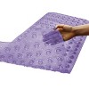 Non Slip Bathtub And Shower Mats 40x16 Extra Long Bath Tub Mat With Suction Cups & Drain Holes - Lux Decor Collection - 2 of 4