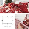 Christmas Duvet Cover 3 Pieces Snowman Printed Holiday Bedding Set Soft Red Duvet and Pillow Shams - 4 of 4