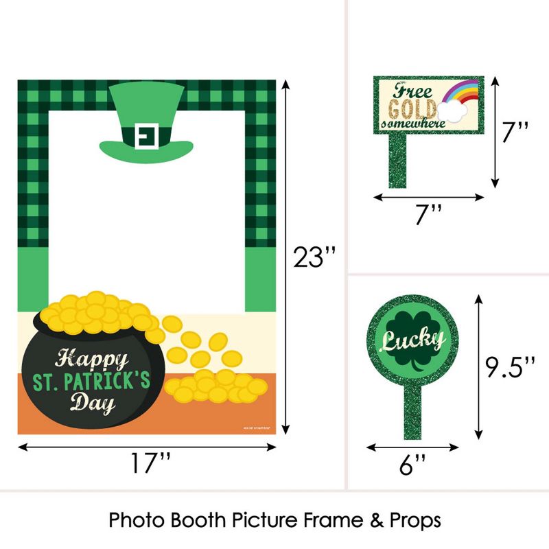 Big Dot of Happiness St. Patrick's Day - Saint Paddy's Day Party Selfie Photo Booth Picture Frame & Props - Printed on Sturdy Material, 5 of 8