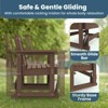HYLEORY Outdoor Glider Rocking Chair,2 Person Bench Swings for Outside,HDPE All-Weather Resistant 2-Person Loveseat, Patio Glider for Garden Porch - 3 of 4