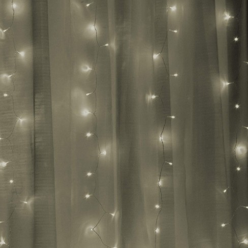 Productworks 16975 Warm White 300 Led Lights With 2 Sheer Curtain Panels - image 1 of 4