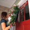 Tree Keeper Oversized Snowflake Christmas Wreath Deluxe Door Saver with Ties - 30" - 2 of 4