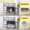 Aivituvin Outdoor Dog/Cat House, Indoor Cat House (Litter Box and Bed Allowed)-AIR08-B - 4 of 4