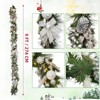 Garland with Lights, 9 ft Pre-Lit Xmas Garland for Fireplace Stair Door Wreath for Christmas Tree Garden Decor - 2 of 4