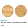 Unique Bargains Indoor Round Bamboo Planter Saucer Drip Tray Plant Drainage Trays 3 Pcs - 4 of 4