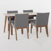 GDFStudio Tofolli 5 Pieces Mid Century Modern Upholstered Rubber Wood Dining Set - 2 of 4