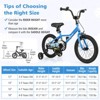 Costway 12"/14"/16"/18" Kids Training Bike with Removable Training Wheels Pneumatic Tires Navy/Black - 3 of 4