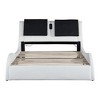 Queen Size Upholstered Platform Bed with LED Lighting and Bluetooth - 2 of 4
