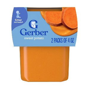 Gerber Baby Food Stage 2 Sweet Potato Puree Tub - 2ct/4oz Each - 1 of 4