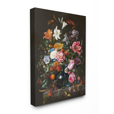 Stupell Industries Elegant Floral Bouquet Butterfly and Fruit Details