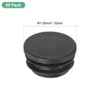 Unique Bargains Round Plastic Hole Plugs Patio Chairs Fences Metal Tubing Leg Cap Black - 3 of 4