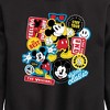 Boys' - Disney - Mickey Sticker Look Graphic Long Sleeve Fleece Sweatshirt - 2 of 4