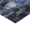 Navy Blue And Denim Blue Floral Washable Indoor Outdoor Area Rug - 4 of 4