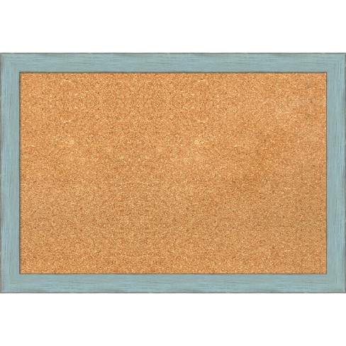 Cork Bulletin Board, 35 x 23, Tan Surface, Birch Wood Frame