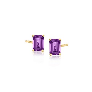 Pure Collection by Ross-Simons 0.90 ct. t.w. Amethyst Stud Earrings in 14kt Yellow Gold - 1 of 4