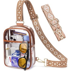 3-in-1 Stadium Bag, Convertible Sling Backpack Fanny Pack & Crossbody Purse with 3 Pockets - 1 of 4