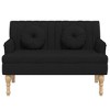 vidaXL Bench with Cushions Black 44.5 in.x25.4 in.x29.7 in. Fabric - 3 of 4