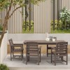 Hyleory 7pc Outdoor Dining Set, 66.9'' Rectangular Table w/Umbrella Hole and 6 Chairs - 3 of 4