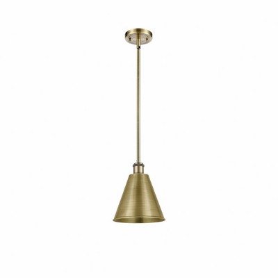 Ballston Cone - 1 Light Pendant In Industrial Style-9.75 Inches Tall and 8 Inches Wide