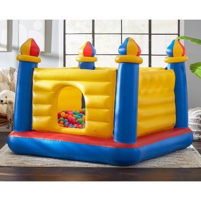 Colorful Inflatable Castle Bouncer with Turrets for Kids