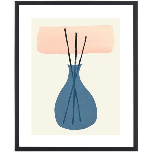 Sticks In The City - 16" X 20" - Blush/Blue - Framed Wall Art - WLA2040 - Safavieh - 1 of 4