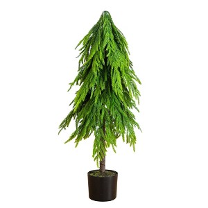 Nearly Natural 3' Artificial Real Touch Down Swept Norfolk Pine Tree with Natural Look - 1 of 4