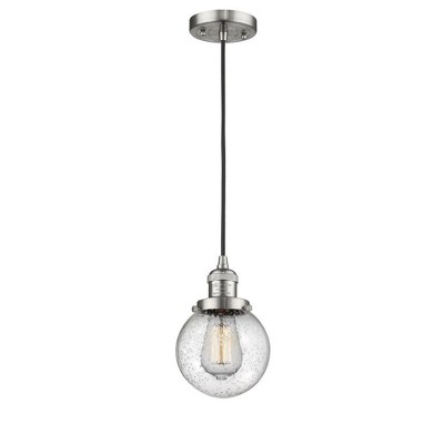 Beacon - 1 Light Cord Hung Mini Pendant In Industrial Style-9.5 Inches Tall and 6 Inches Wide