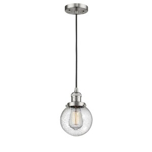 Beacon - 1 Light Cord Hung Mini Pendant In Industrial Style-9.5 Inches Tall and 6 Inches Wide - 1 of 1