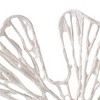15.5"x16" Leaf Patterned Wall Decor White - A&B Home: Iron Artwork, Botanical Theme, Unframed Vertical Display - 3 of 4