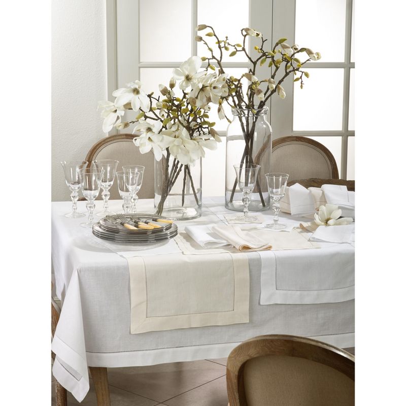 Saro Lifestyle Hemstitched Tablecloth, 4 of 6