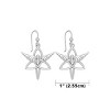 Slickblue Women's Angel Trinity Knot Earrings, Sterling Silver Drop Style, Celtic Symbol Design, 1 Inch Length - 3 of 4