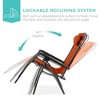 Best Choice Products Folding Zero Gravity Recliner Patio Lounge Chair w/ Canopy Shade, Headrest, Tray - 3 of 4