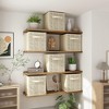 6 Pack Storage Cubes, Cubed Shelf Storage With 2 Sewn Cotton Rope Handles, Foldable 11 Inch Cube Storage Bins For Home, Apartment, Organizing Closet - 4 of 4