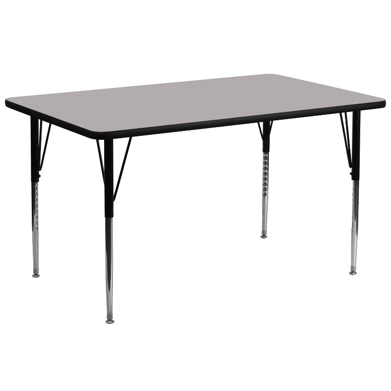 Flash Furniture 30''W x 72''L Rectangular Thermal Laminate Activity Table - Standard Height Adjustable Legs, 1 of 6