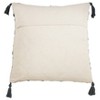 Saro Lifestyle Block Print Embroidered Pillow - Down Filled, 22" Square, Clay - 2 of 3